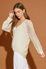 Load image into Gallery viewer, Mustard Seed HOLLOW DETAIL CARDIGAN SWEATER