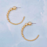 Gradation Bauble Hoop Earrings