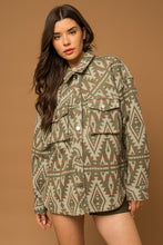 Load image into Gallery viewer, Gilli 3D Pocket Aztec Print Shacket