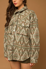 Load image into Gallery viewer, Gilli 3D Pocket Aztec Print Shacket