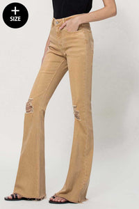 VERVET by Flying Monkey Plus Size High Rise Flare Jeans