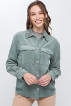 Load image into Gallery viewer, Love Tree Corduroy Button Down Jacket With Pockets