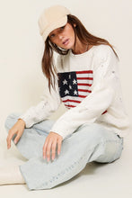 Load image into Gallery viewer, TIMING Distressed USA Logo Sweater