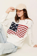 Load image into Gallery viewer, TIMING Distressed USA Logo Sweater