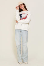 Load image into Gallery viewer, TIMING Distressed USA Logo Sweater