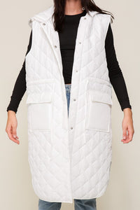 TIMING Oversized Quilted Midi Jacket