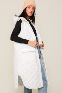 TIMING Oversized Quilted Midi Jacket