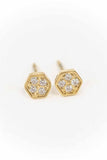 Lovoda Bright Hexagon Stud Earrings