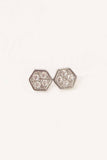 Lovoda Bright Hexagon Stud Earrings