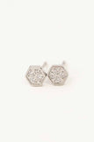 Lovoda Bright Hexagon Stud Earrings