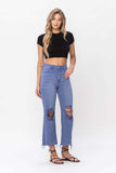 VERVET by Flying Monkey 90"s Vintage Crop Flare Jeans