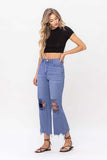 VERVET by Flying Monkey 90"s Vintage Crop Flare Jeans