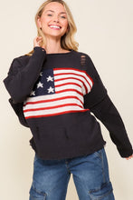 Load image into Gallery viewer, TIMING Distressed USA Logo Sweater