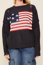 Load image into Gallery viewer, TIMING Distressed USA Logo Sweater