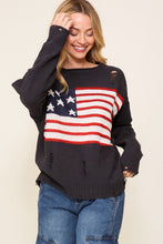 Load image into Gallery viewer, TIMING Distressed USA Logo Sweater