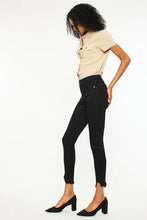 Load image into Gallery viewer, High Rise Frayed Hem Skinny Jeans Side