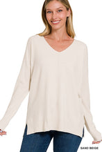 Load image into Gallery viewer, ZENANA GARMENT DYED FRONT SEAM SWEATER