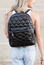 Load image into Gallery viewer, Aili&#39;s Corner Jade Metallic Puffer Backpack