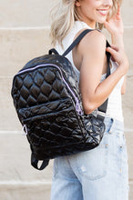 Load image into Gallery viewer, Aili&#39;s Corner Jade Metallic Puffer Backpack