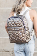 Load image into Gallery viewer, Aili&#39;s Corner Jade Metallic Puffer Backpack