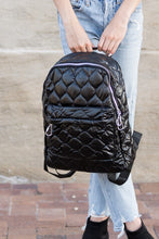 Load image into Gallery viewer, Aili&#39;s Corner Jade Metallic Puffer Backpack