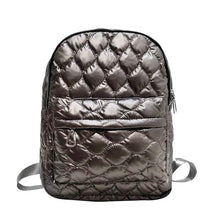 Load image into Gallery viewer, Aili&#39;s Corner Jade Metallic Puffer Backpack