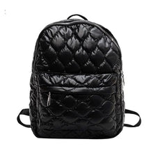 Load image into Gallery viewer, Aili&#39;s Corner Jade Metallic Puffer Backpack