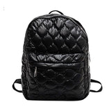 Aili's Corner Jade Metallic Puffer Backpack