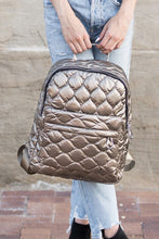 Load image into Gallery viewer, Aili&#39;s Corner Jade Metallic Puffer Backpack