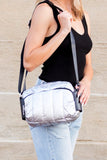 Aili's Corner River Metallic Puffer Crossbody