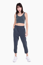 Load image into Gallery viewer, Mono B Athleisure Joggers with Curved Notch Hem