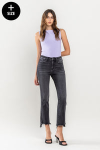 VERVET by Flying Monkey Plus Size High Rise Crop Flare Jeans