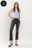 VERVET by Flying Monkey Plus Size High Rise Crop Flare Jeans