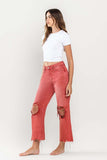 VERVET by Flying Monkey 90s Vintage Crop Flare Jeans