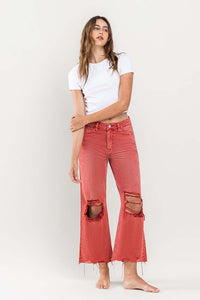 VERVET by Flying Monkey 90s Vintage Crop Flare Jeans