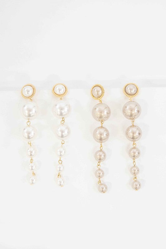 Lovoda Sun Pearl Dangle Earrings