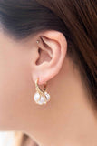 Lovoda Circle Pearl Hoop Earrings