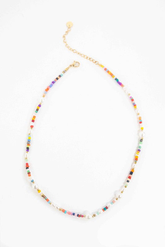 Lovoda Festive Beaded Pearl Necklace