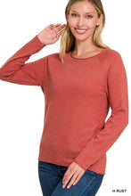 Load image into Gallery viewer, ZENANA Viscose Round Neck Basic Sweater