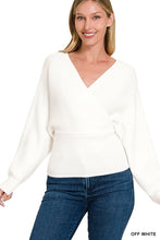 Load image into Gallery viewer, ZENANA Viscose Cross Wrap Pullover Sweater