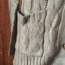 Load image into Gallery viewer, Gray Cable Knit Women's Sweater, Small, 7H-107T005