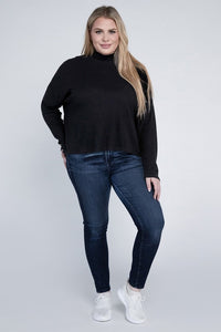 Ambiance Apparel Plus Drop Shoulder Long Sleeve Top