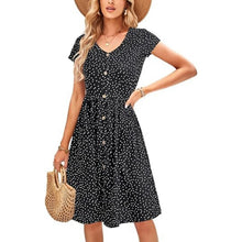 Load image into Gallery viewer, SHORT SLEEVE MIDI DRESS, XL, 3F-167D005