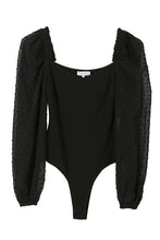 Load image into Gallery viewer, Lilou LS shirring sleeve bodysuit