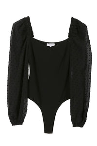 Lilou LS shirring sleeve bodysuit