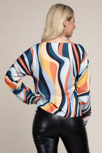 Load image into Gallery viewer, Nuvi Apparel Boat Neck Bishop Sleeve Blouse