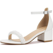 Load image into Gallery viewer, Open Toe Ankle Strap Low Block Chunky Heels Sandal, Size 11, 14A-189S001
