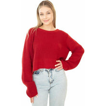 Load image into Gallery viewer, Red Cropped Sweater for Women, Medium, 2I-185T011