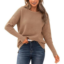 Load image into Gallery viewer, BTFBM Khaki Long Sleeve Sweater Striped Loose Fit Pullover, XL, 1P-1314T004 133