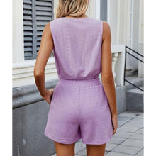 Load image into Gallery viewer, Sleeveless Crop Tank Top High Waisted Shorts Pockets Set, small, 4G-1315SET003